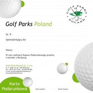 Voucher - Rewers - Karta podarunkowa Golf Parks Poland